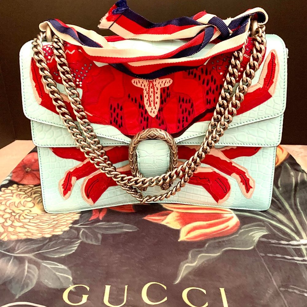 Gucci Crocodile Leather Crab Dionysus Medium Limited Edition